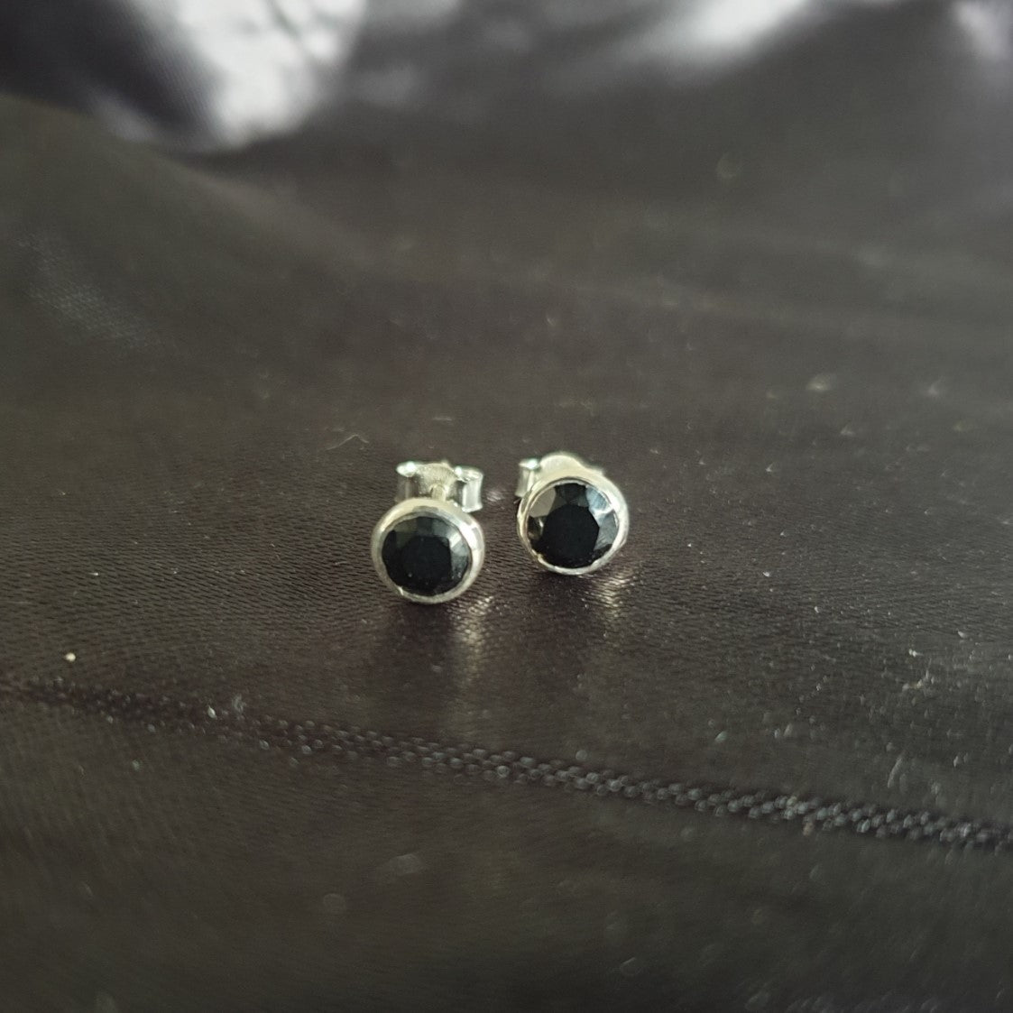 Onyx 5mm Studs |Silver