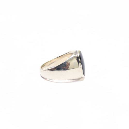 Onyx Signet Ring (14x12) |Silver