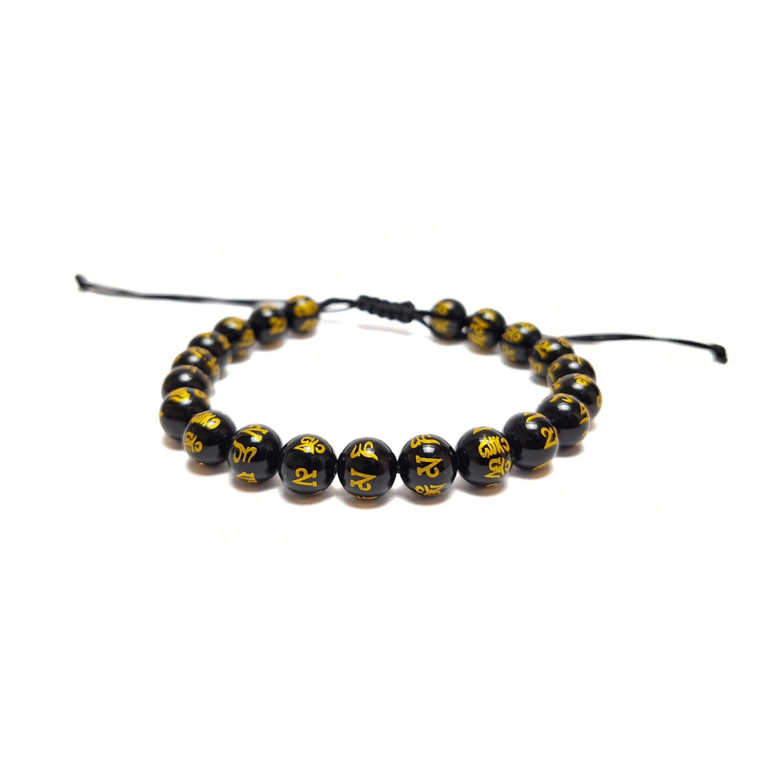 6 mantra macrame bracelet