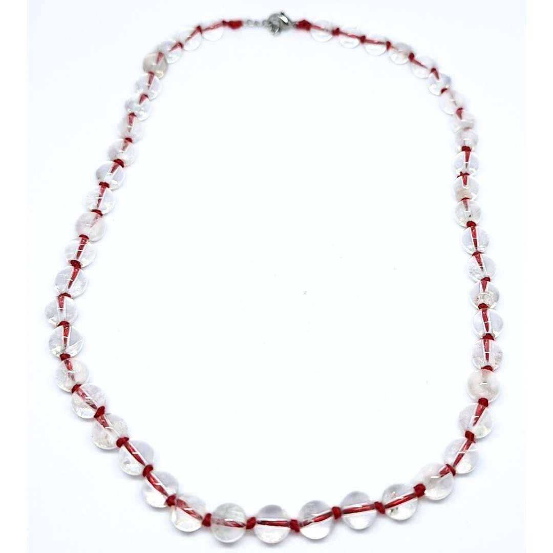 Clear Quartz Beaded Necklace