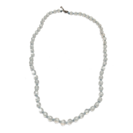Selenite 6mm Beaded Necklace