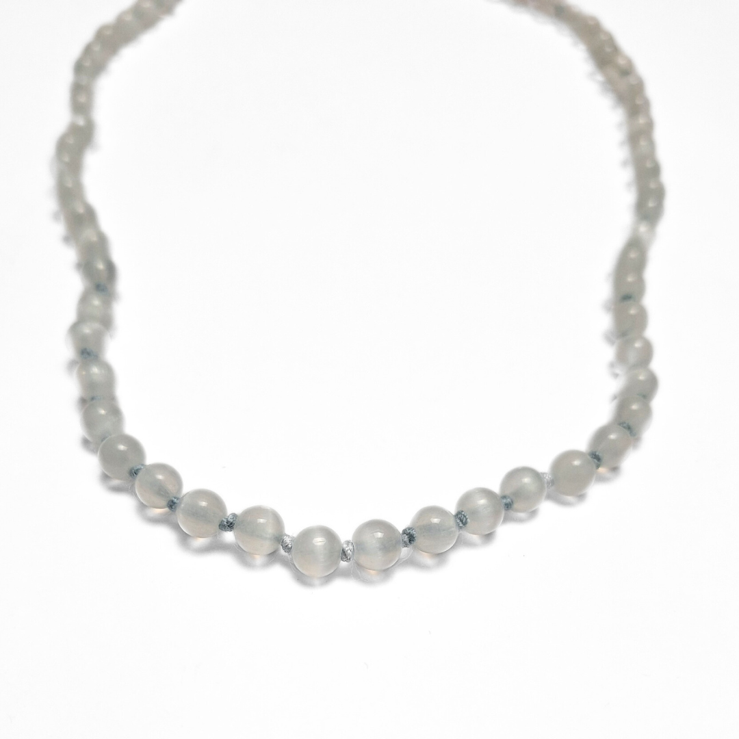 Selenite 6mm Beaded Necklace