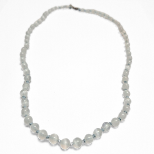 Selenite 6mm Beaded Necklace
