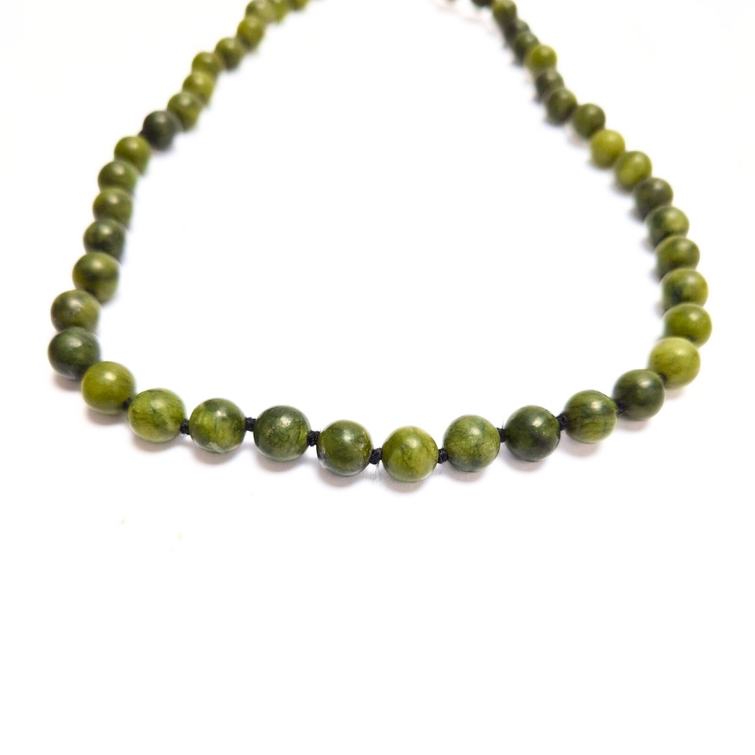 Jade Nephrite Beaded Necklace