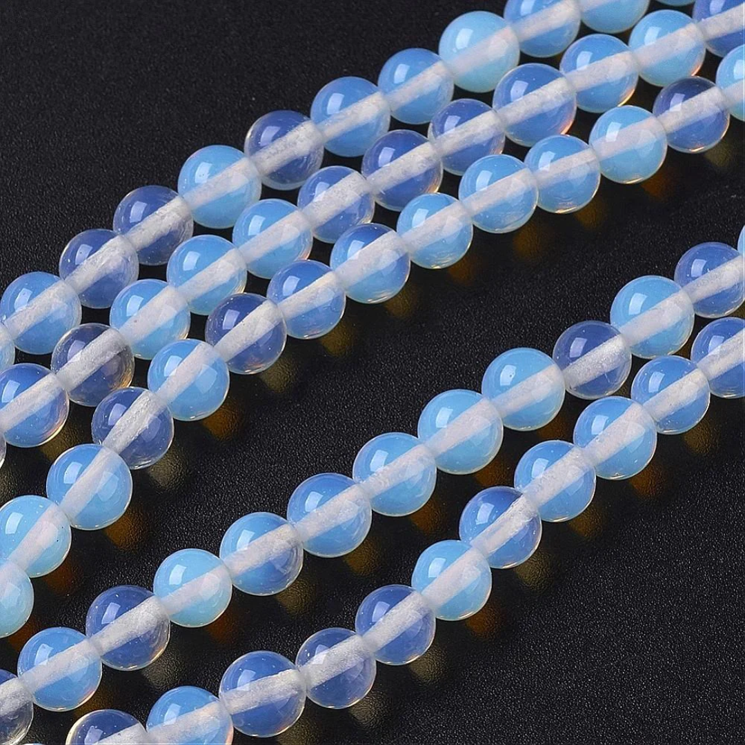 Opalite 8mm Round Loose Beads ±46pcs