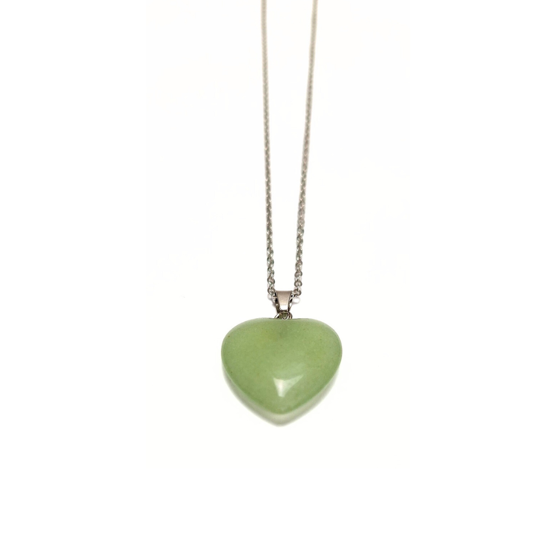 Green Aventurine 20mm Heart Pendant