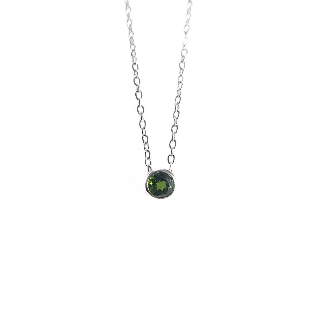 Chrome Diopside Slider Pendant |Silver