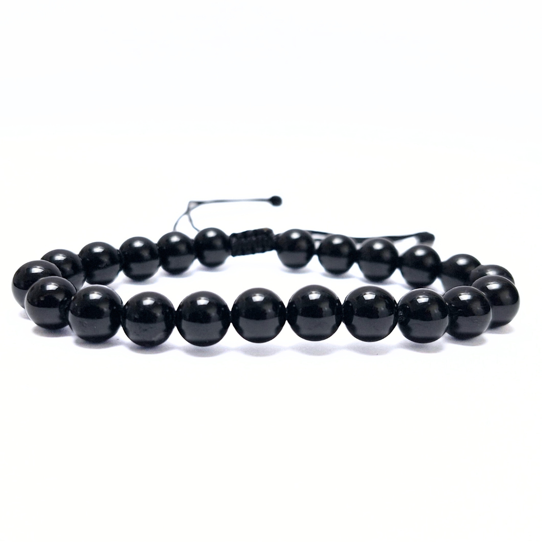 Black Tourmaline Macrame Bracelet