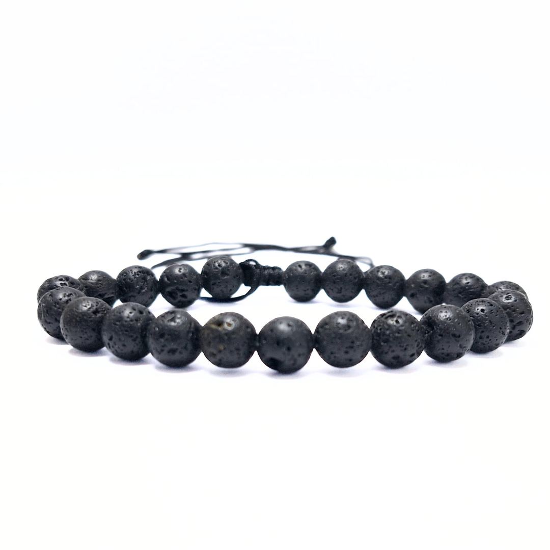 Lava Stone Macrame Bracelet