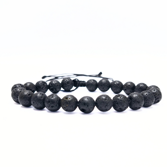 Lava Stone Macrame Bracelet