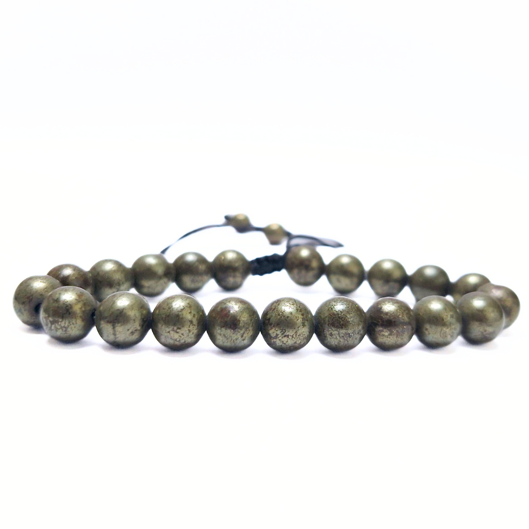 Pyrite Macrame Bracelet
