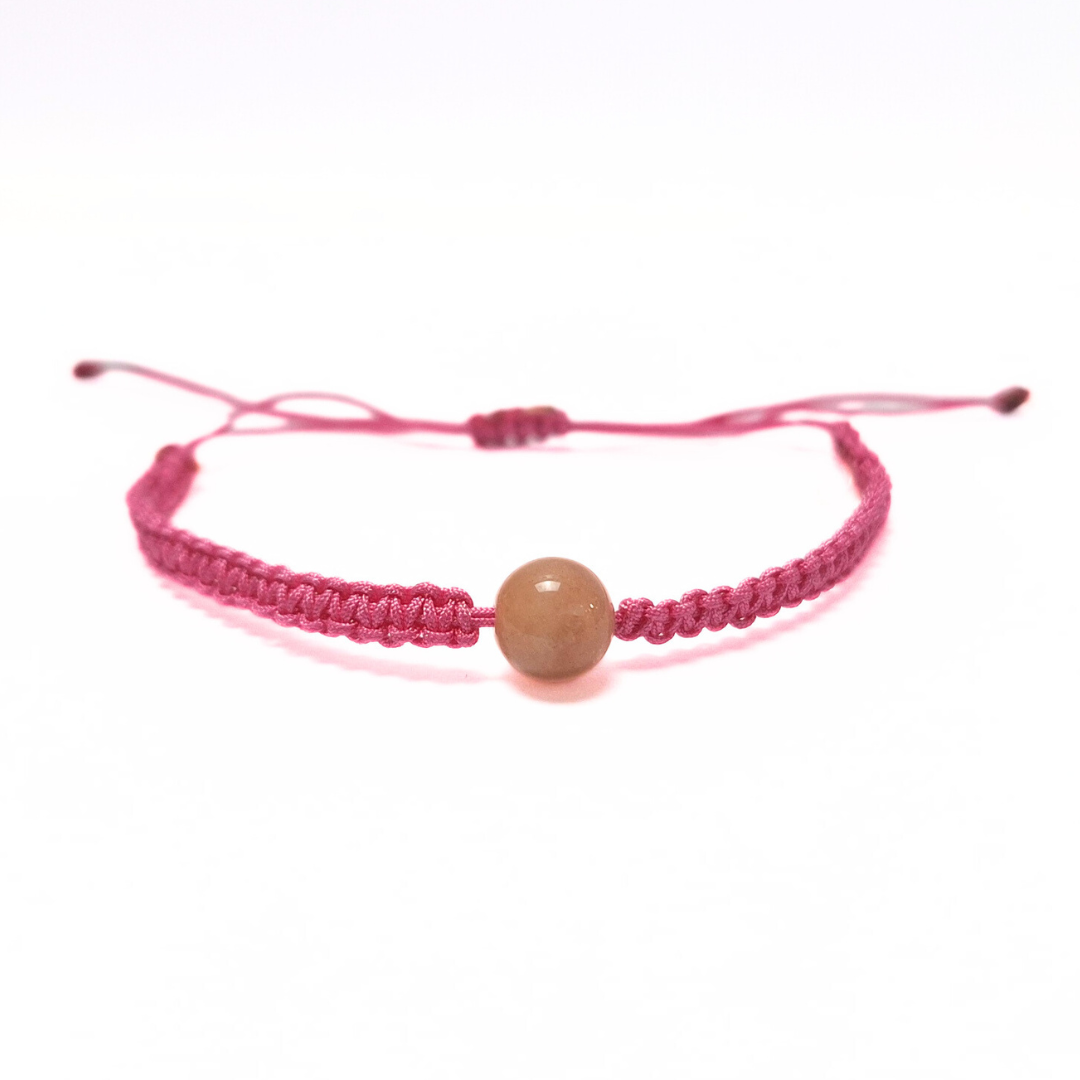 Single Bead Macrame Bracelet