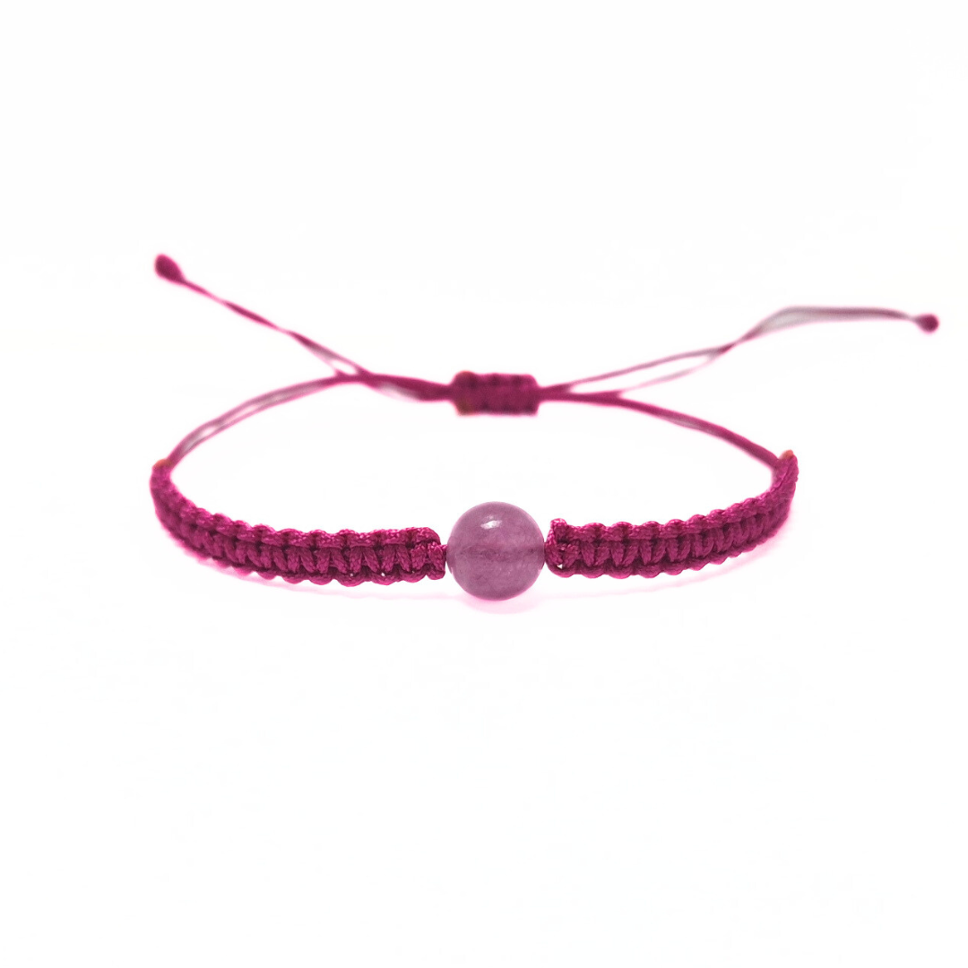 Single Bead Macrame Bracelet