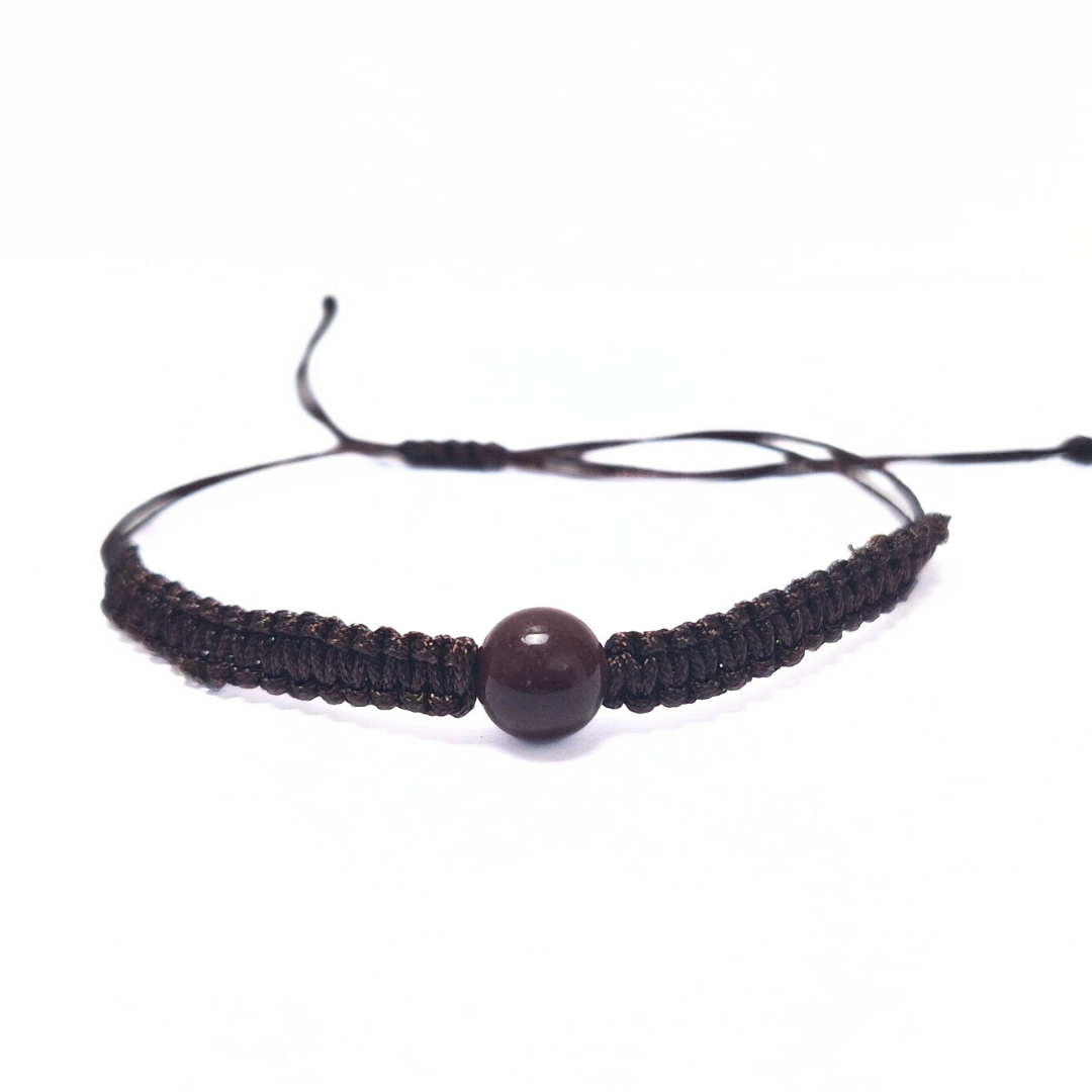 Single Bead Macrame Bracelet