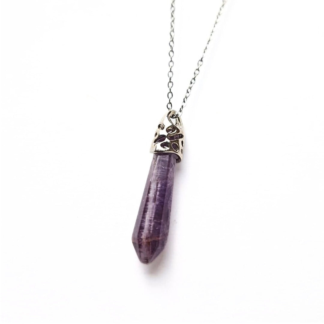 Amethyst Single Point Pendant