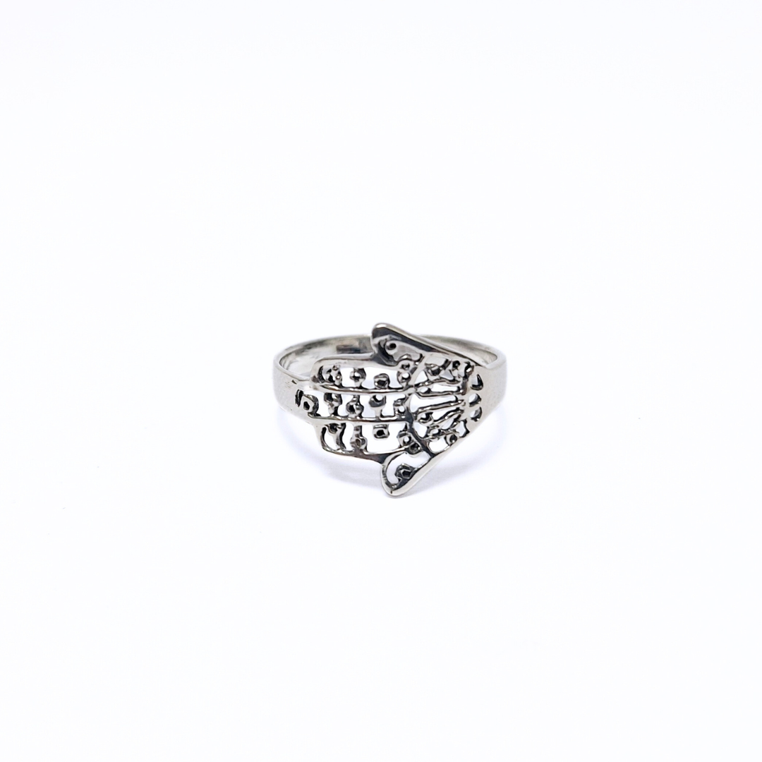Hamsa Hand Wrap Ring |Silver