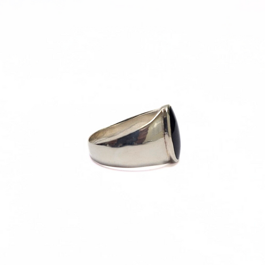 Onyx Signet Ring (15x10) |Silver