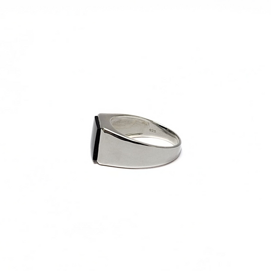 Onyx Signet Ring (10x10) |Silver