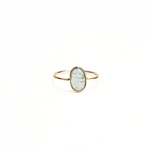 Blue Tourmaline Ring |Silver