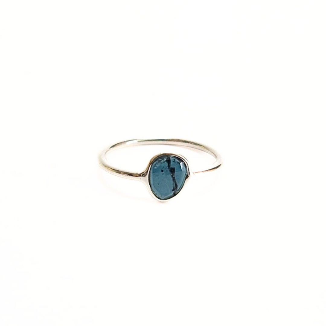 Blue Tourmaline Ring |Silver