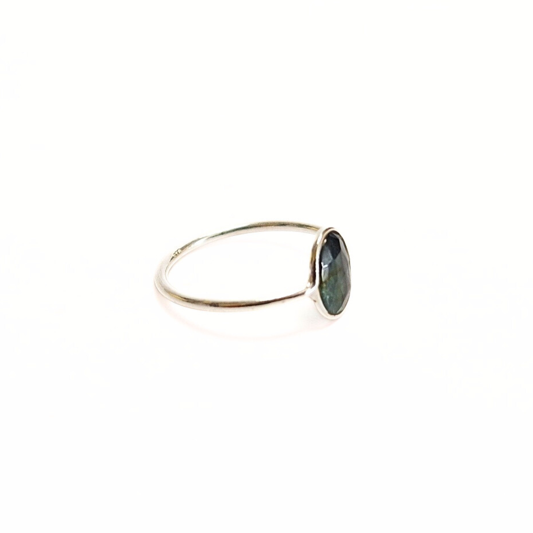 Blue Tourmaline Ring |Silver