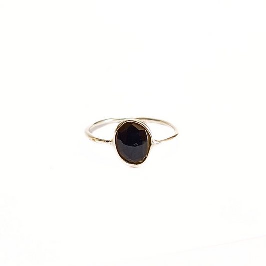 Dravite Tourmaline Facet Ring |Silver