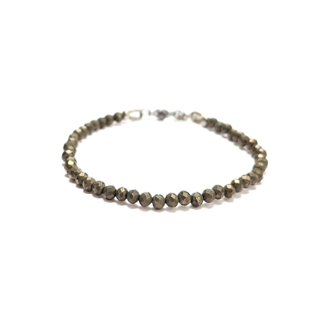 Pyrite 4mm Facet Bracelet
