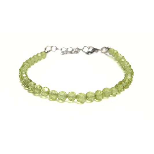 Peridot 4mm Facet Bracelet