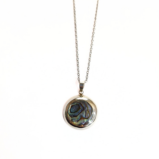 Abalone 15mm Pendant |Silver