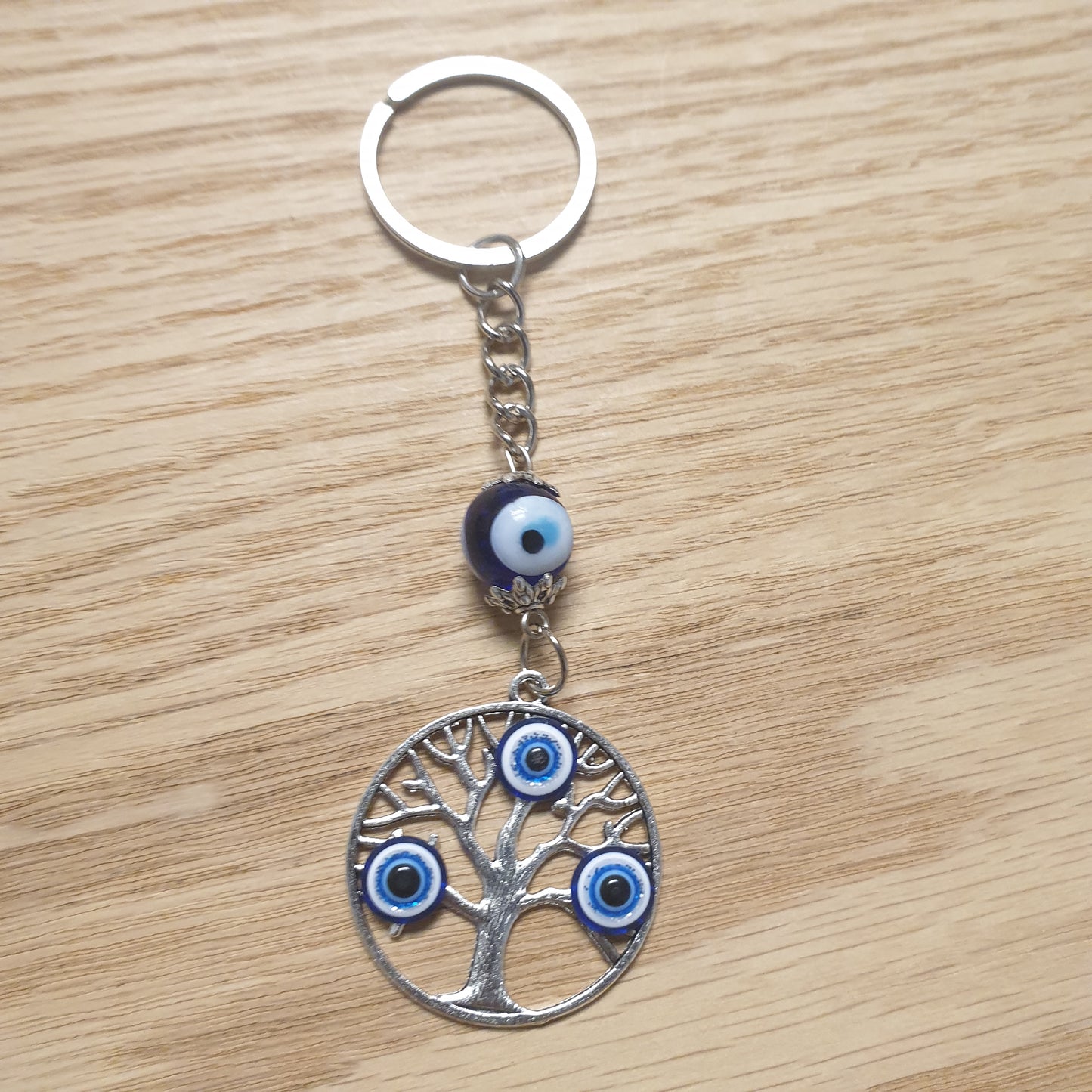 Tree of Life Evil Eye Keyring