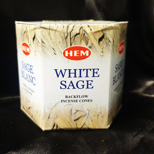 HEM White Sage Backflow Cones