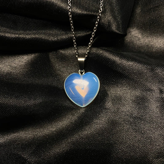 Opalite 20mm Heart Pendant