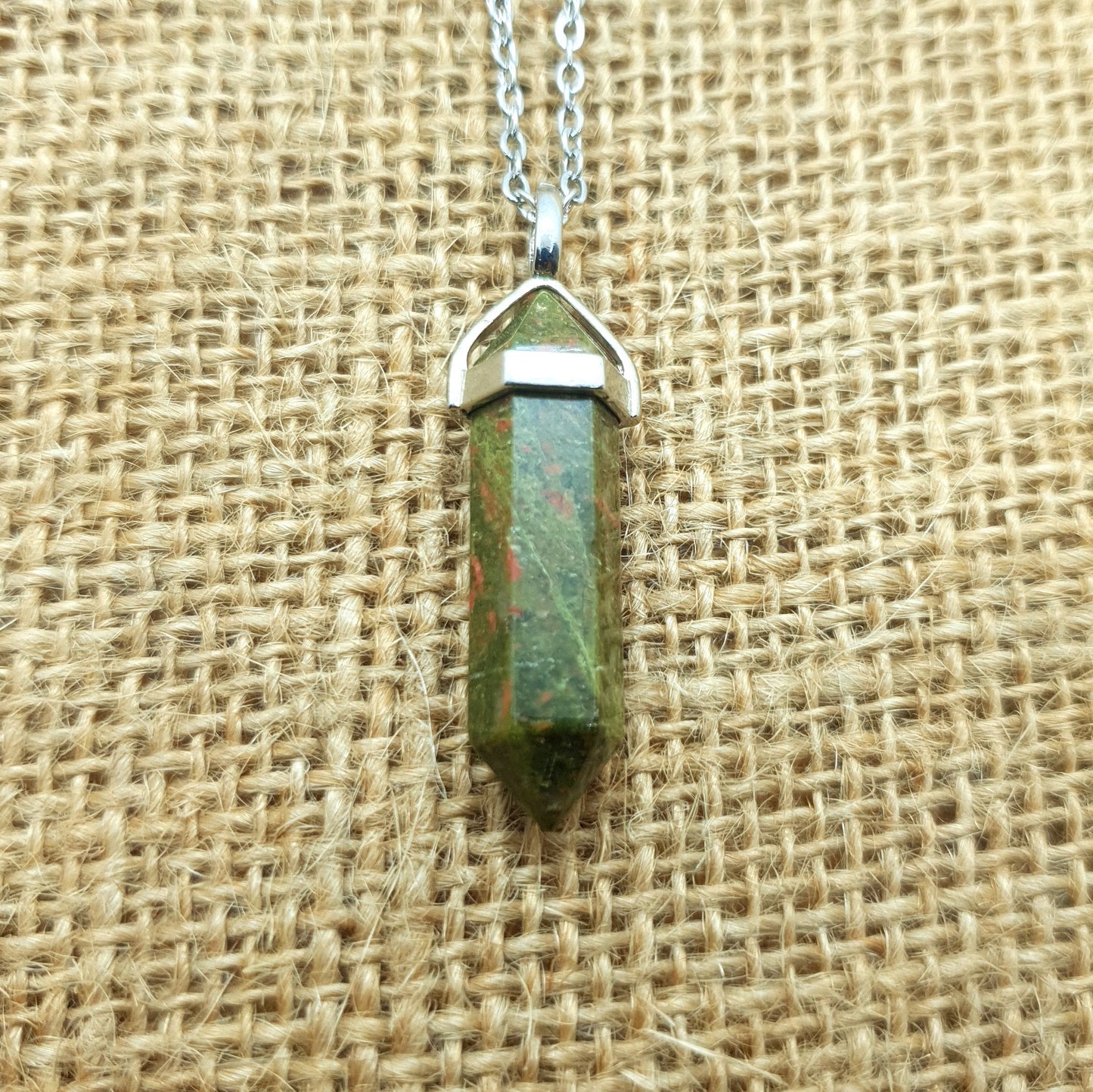 Unakite Pointed Pendant