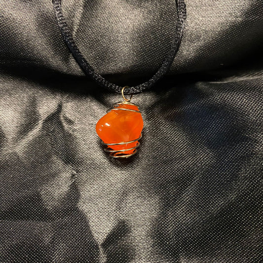 Carnelian Spiral Pendant