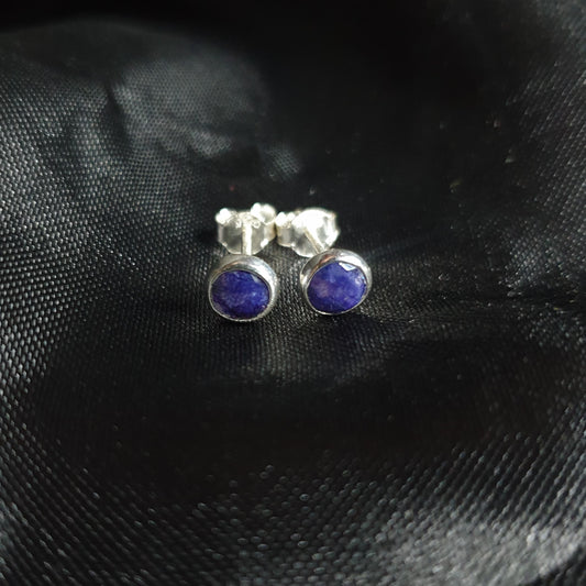 Blue Sapphire 5mm Studs |Silver