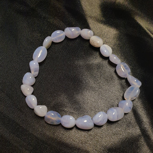 Blue Lace Agate Nugget Bracelet