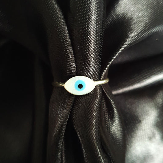 Evil Eye Marquise Ring (MOP) |Silver