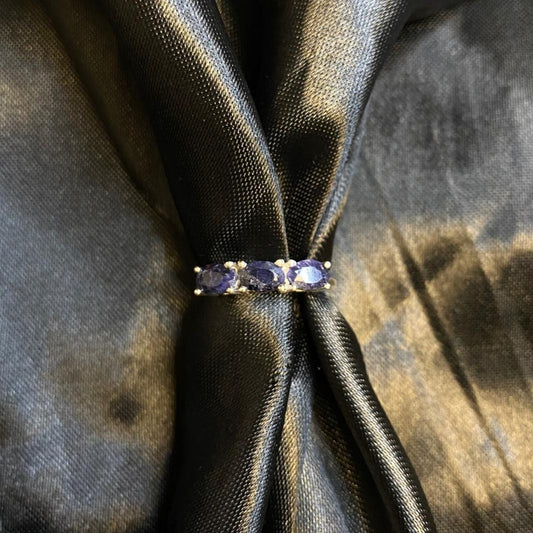 Blue Sapphire Given Eternity Ring |Silver