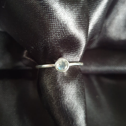 Labradorite 4mm Stack Ring