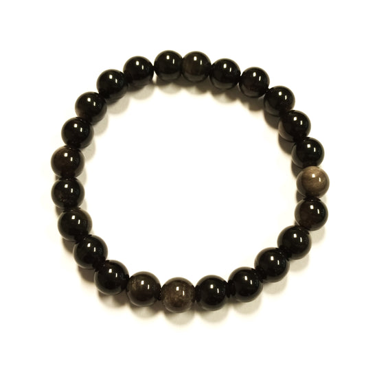 Silver Sheen Obsidian Bracelet