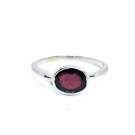 Garnet Pari Ring |Silver