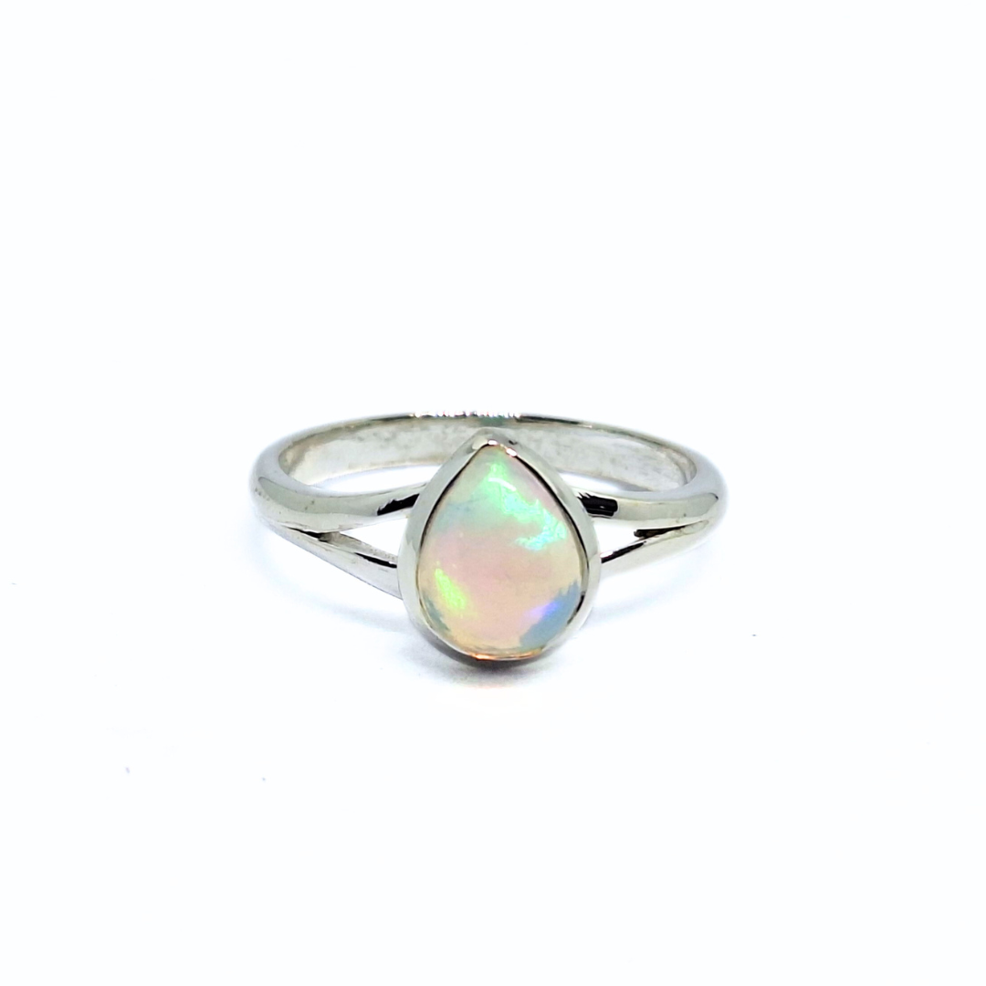 Opal Tear Ring |Silver