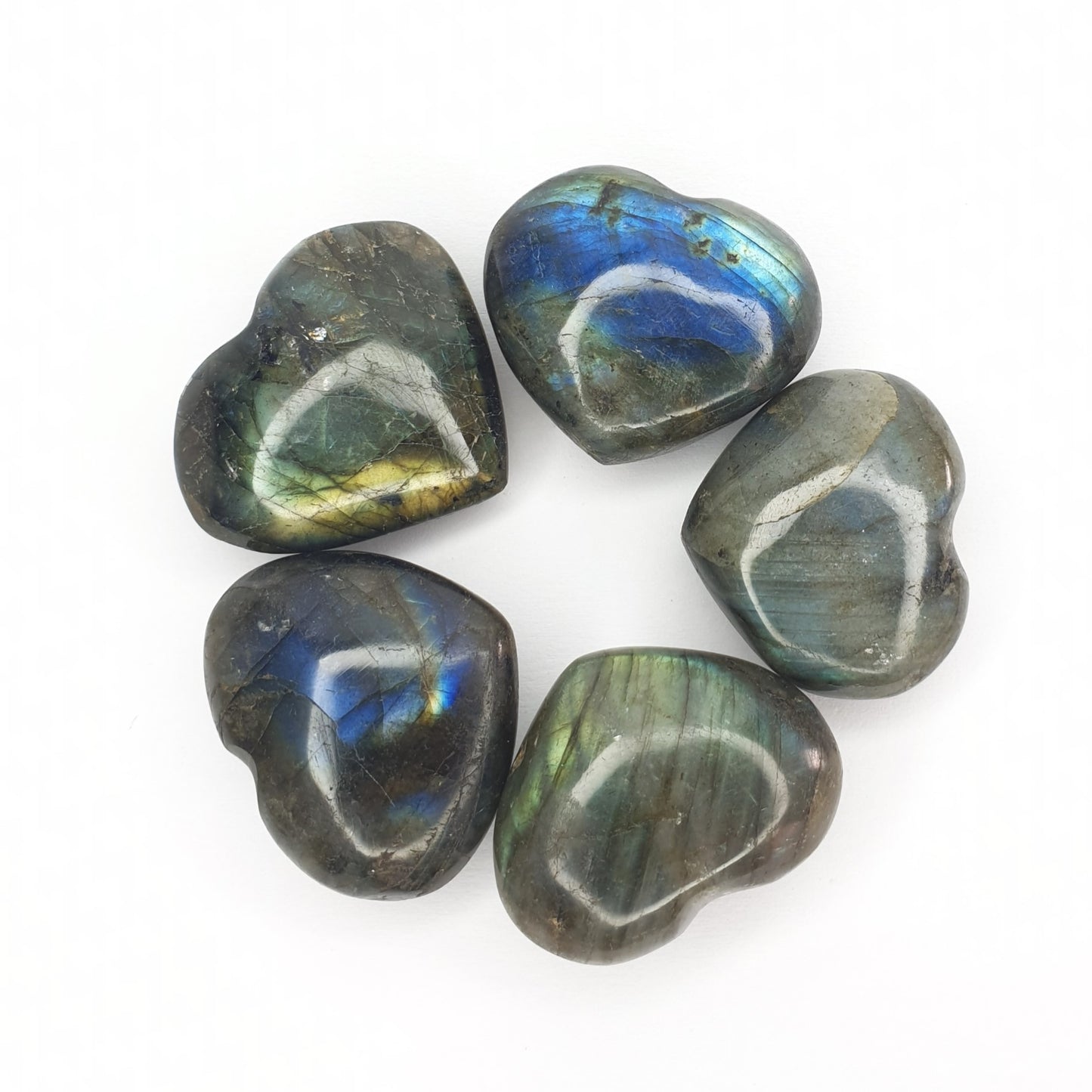 Labradorite 30mm Heart