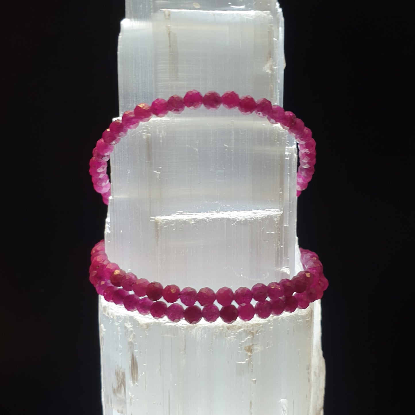 Ruby 4mm Facet Bracelet