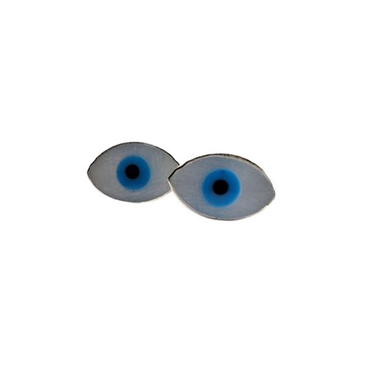 Evil Eye MOP Studs (6x9) |Silver