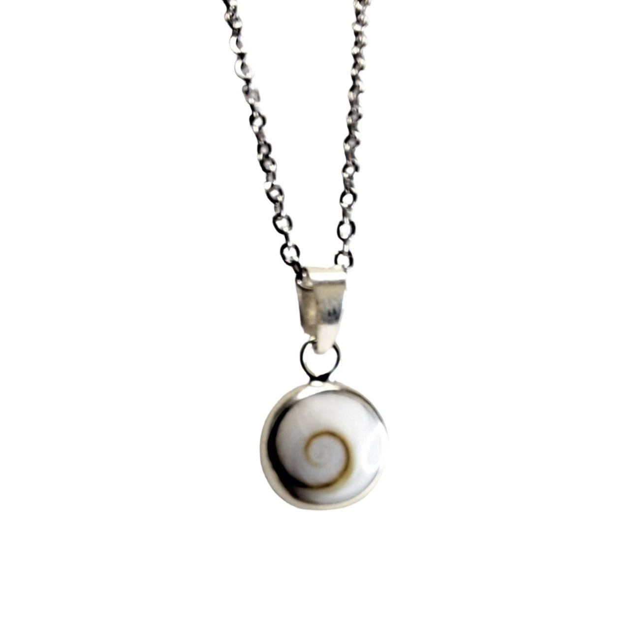 Shiva Shell 10mm Pendant |Silver