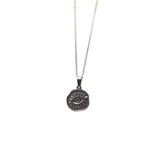 Evil Eye Stamp Pendant |Stainless Steel