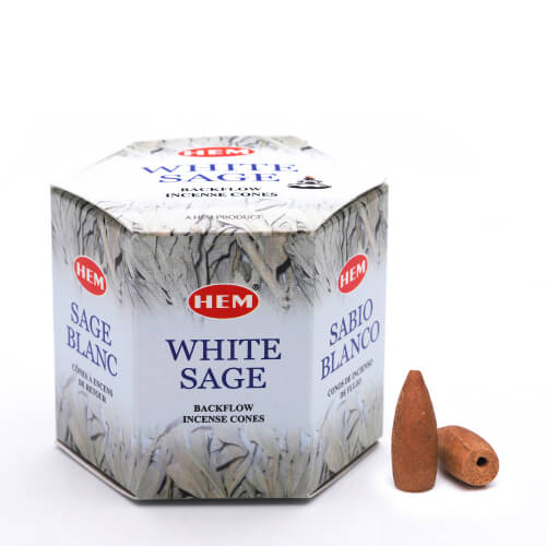 HEM White Sage Backflow Cones