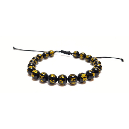 6 mantra macrame bracelet