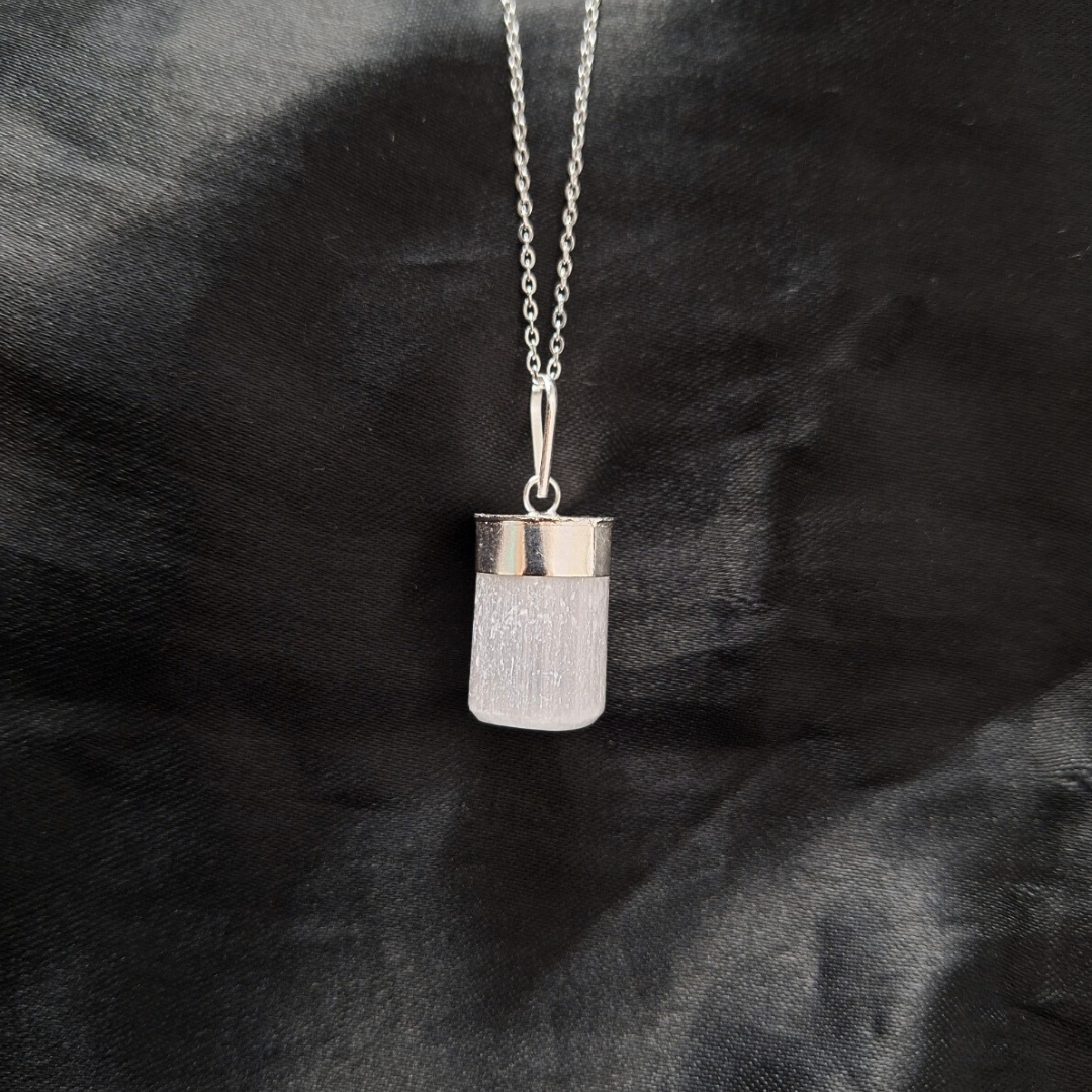 Selenite Cylinder Pendant